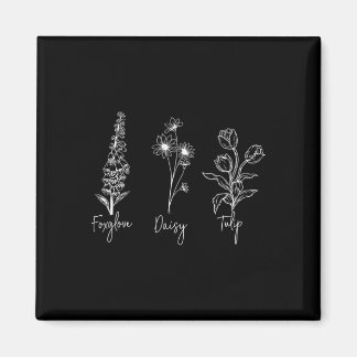 Foxglove Daisy Tulip Subtle Anti Trump Liberal Fem Magnet