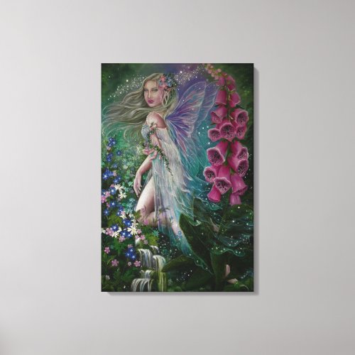 Foxglove fairy canvas print