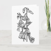 Foxglove Flowers Color It Yourself Blank Greeting