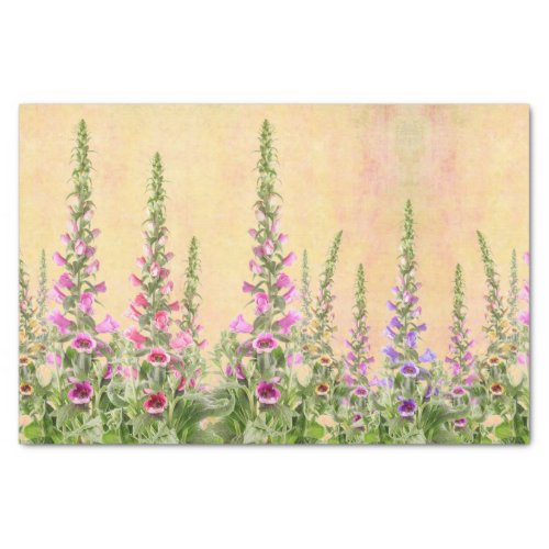 Foxglove flowers design tissue paper