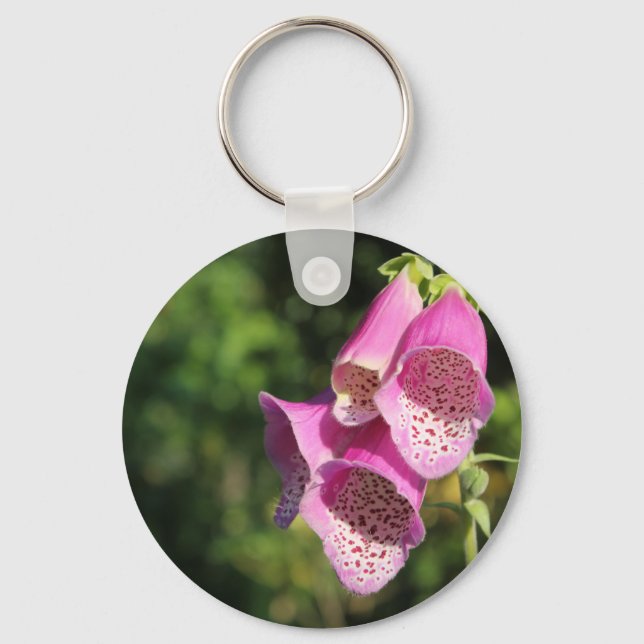 Foxglove Flowers. Keychain (Front)