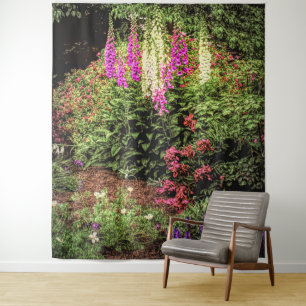 Foxglove Garden Design Wall Hanging Tapestry