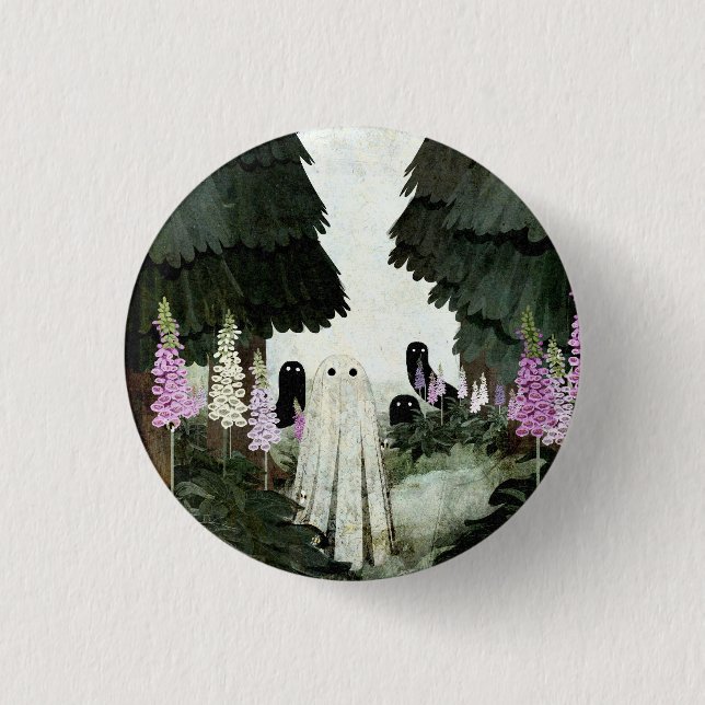 Foxglove Ghost Button (Front)