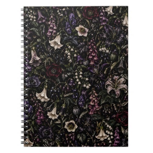 Foxglove & Lilies Spiral Notebook