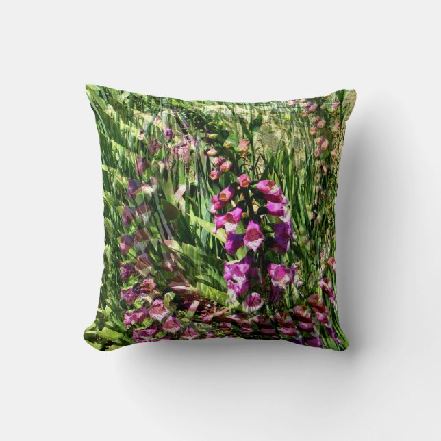 Foxglove Love....... Throw Pillow (Front)