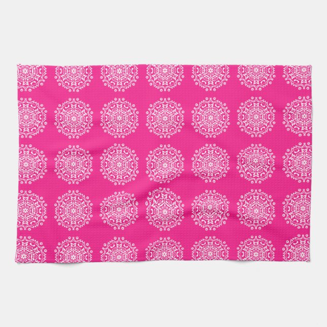 Foxglove Mandala Kitchen Towel (Horizontal)