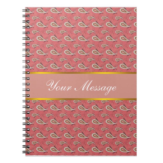 Foxglove Petal Paisley Pattern Notebook (Front)