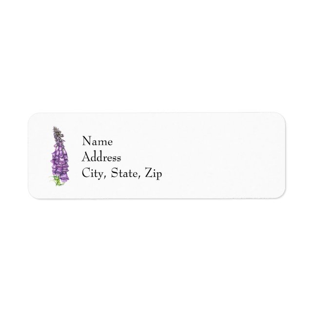 Foxglove return address label (Front)