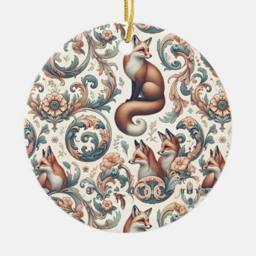 Foxglove Whispers Victorian Elegance in Natures  Ceramic Ornament