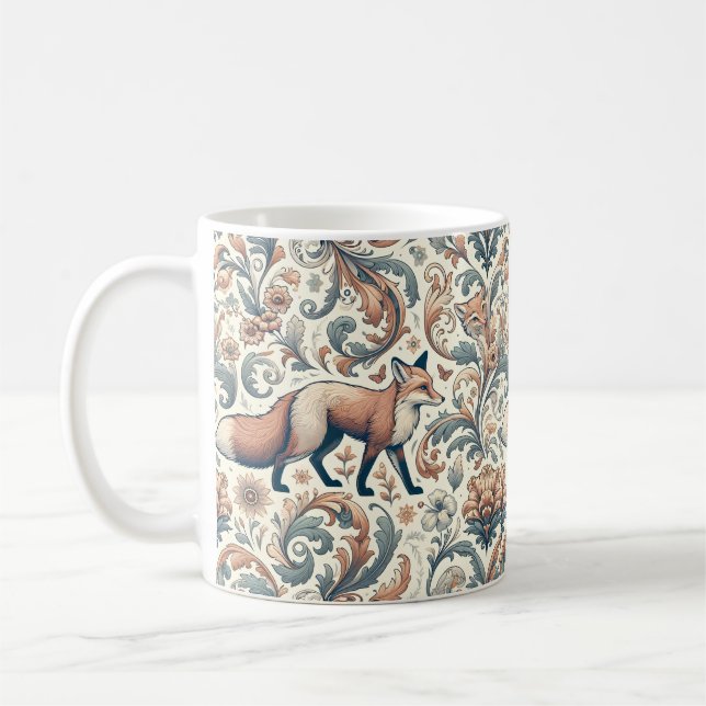 Foxglove Whispers: Victorian Elegance in Nature's  Coffee Mug (Left)