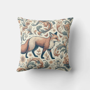 Foxglove Whispers: Victorian Elegance in Nature's  Throw Pillow