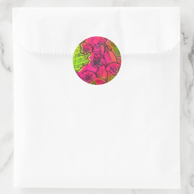 FOXGLOVES CLASSIC ROUND STICKER (Bag)