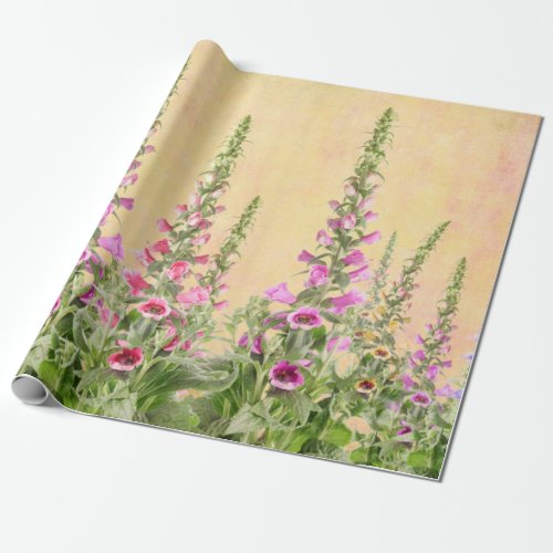 Foxgloves Digitalis Wrapping Paper