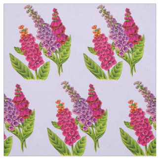 foxgloves print floral print fabric