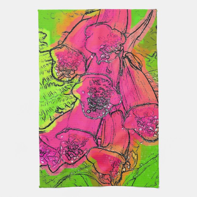FOXGLOVES TOWEL (Vertical)