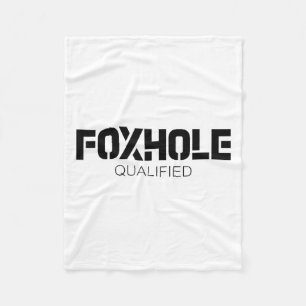 Foxhole Qualified Military Suprter And Lover Motiv Fleece Blanket