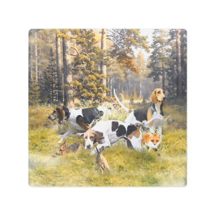 Foxhound metal print