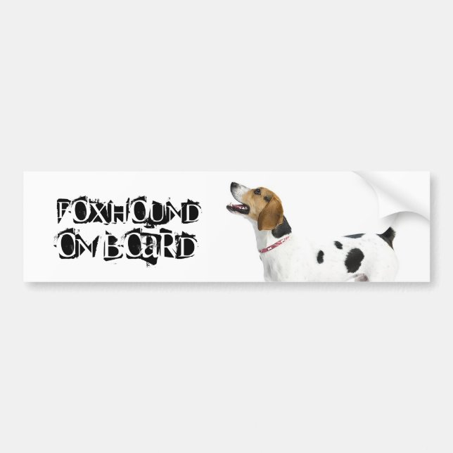 Foxhound on Board Bumper Sticker (Front)