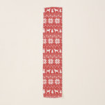 Foxhound Silhouettes Christmas Pattern Scarf<br><div class="desc">Foxhound Lover's Holiday Scarf</div>