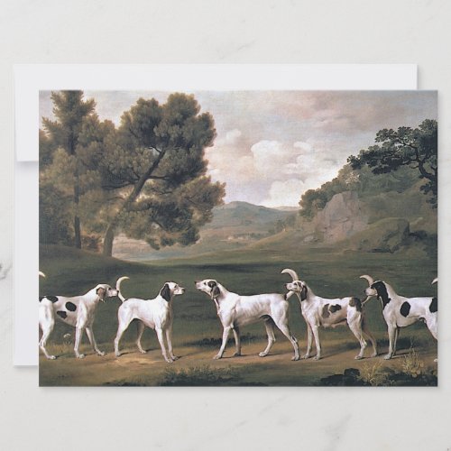 Foxhounds in a Rural Landscape by George Stubbs Card