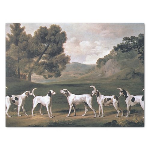 Foxhounds in a Rural Landscape by George Stubbs Tissue Paper