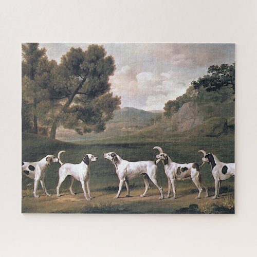 Foxhounds in an English Landscape George Stubbs Jigsaw Puzzle