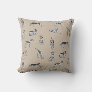 Foxhounds Throw Pillow