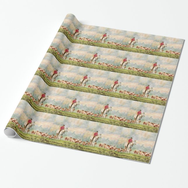 Foxhunt Wrapping Paper (Unrolled)
