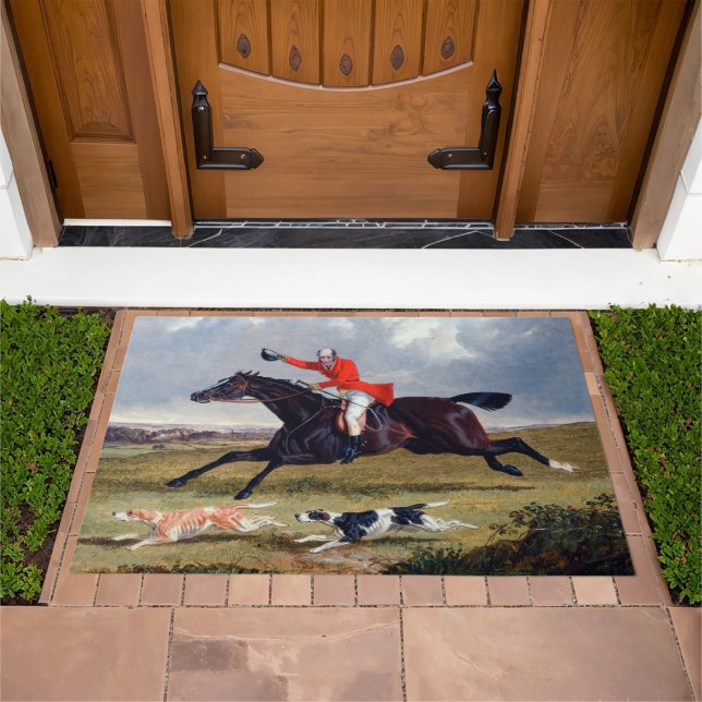 Foxhunting Encouraging Hounds John Herring Doormat (Outdoor)