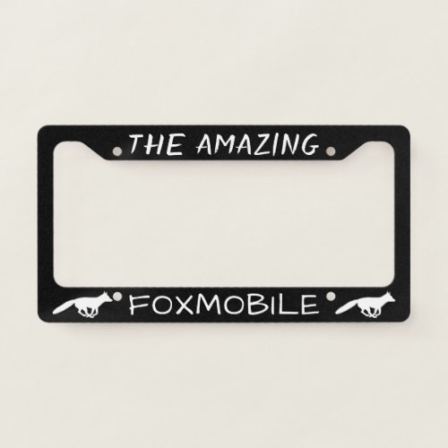 Foxmobile Fox Silhouettes Personalized License Plate Frame