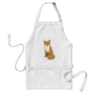 Foxter on White Adult Apron