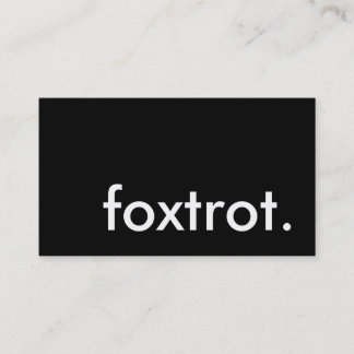 foxtrot. business card