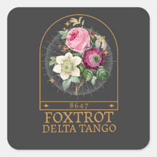 Foxtrot Delta Tango, 8647 Anti-Trump  Square Sticker