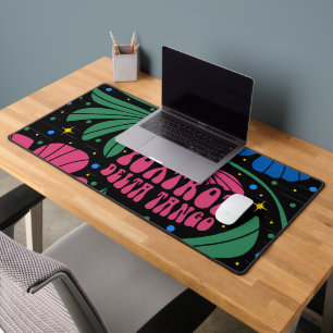 Foxtrot Delta Tango Flower Boho Desk Mat