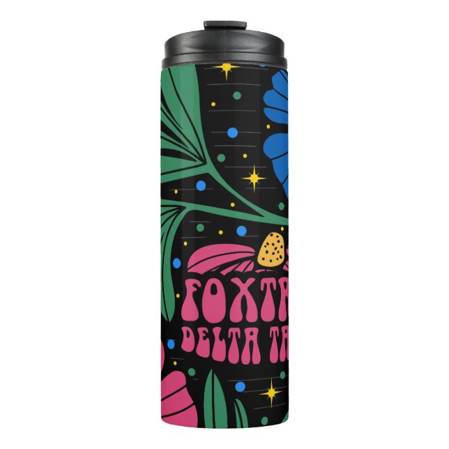 Foxtrot Delta Tango Flower Boho Thermal Tumbler (Front)