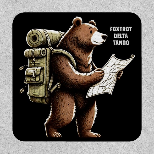 Foxtrot Delta Tango Funny Bear Patch (Front)