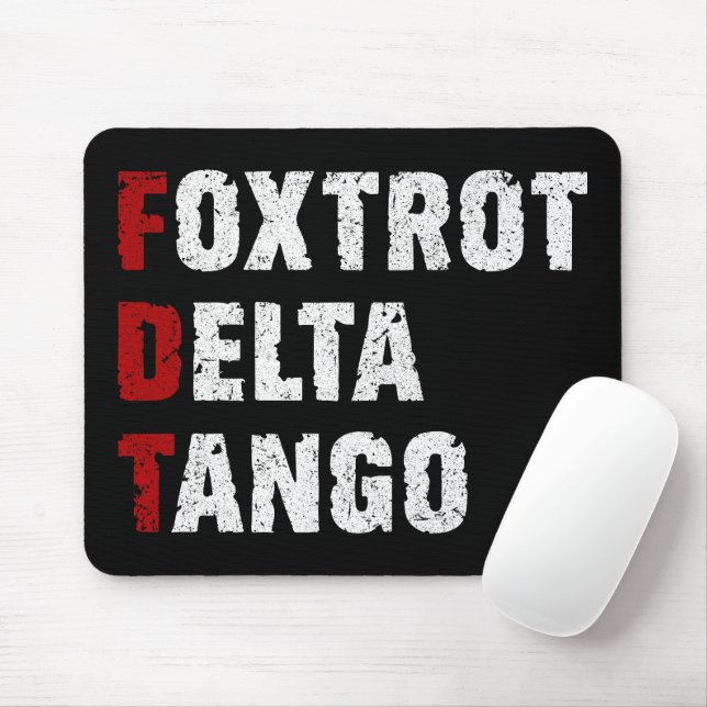 Foxtrot Delta Tango Mouse Pad (With Mouse)
