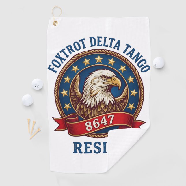 Foxtrot Delta Tango Resist Golf Towel (InSitu)