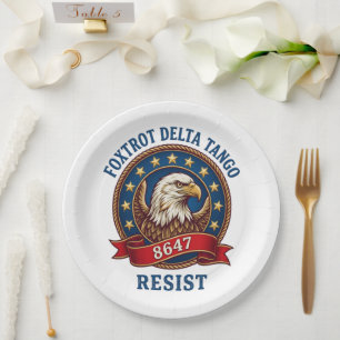 Foxtrot Delta Tango Resist Paper Plates
