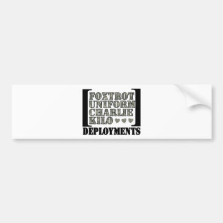 Foxtrot Deployments Bumper Sticker