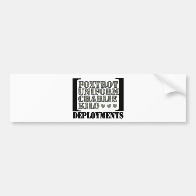 Foxtrot Deployments Bumper Sticker (Front)