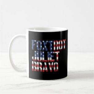 Foxtrot Juliet Bravo American Flag Coffee Mug