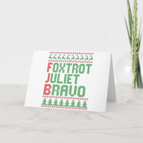 Foxtrot Juliet Bravo Ugly Christmas Sweater Gift Card