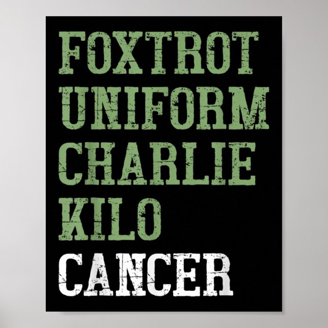 Foxtrot Uniform Charlie Kilo - For Lung Cancer Awa Poster (Front)
