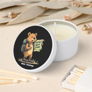 Foxtrots Deltas Tangos Funny Bear Retro Graphic  Mini Candle Favors
