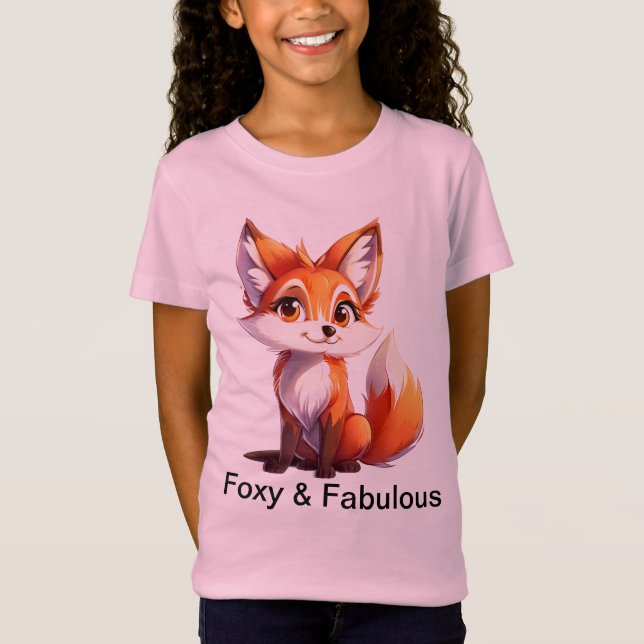 Foxy and Fabulous – Cute Fox T-Shirt for Girls (Front)