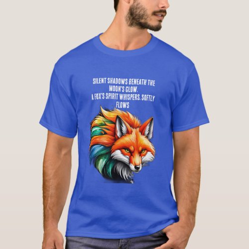 Foxy and Fierce Vibrant Fox Design Tee T_Shirt