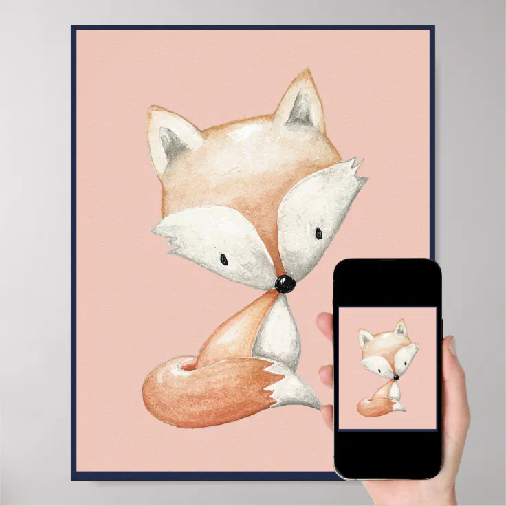 Foxy art, foxy wall art print printable fox decor Zazzle