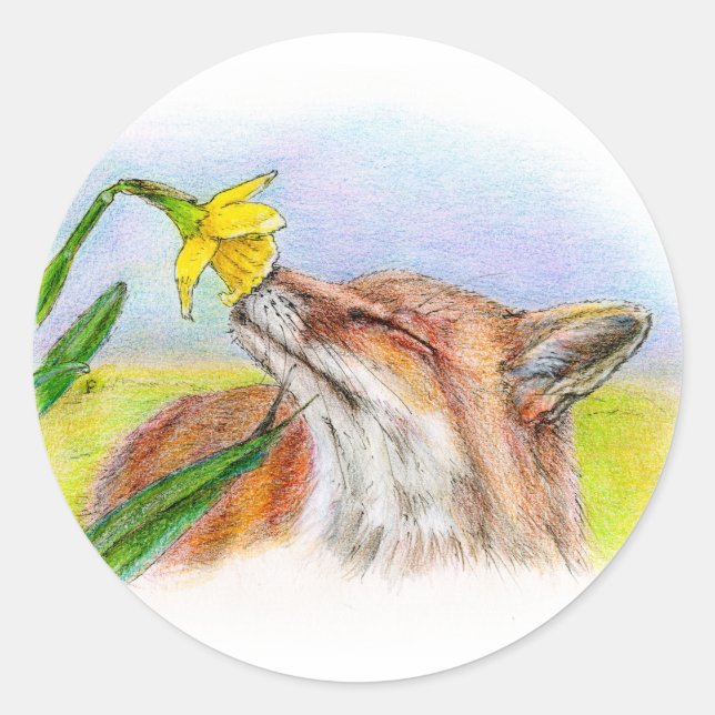 Foxy Classic Round Sticker (Front)