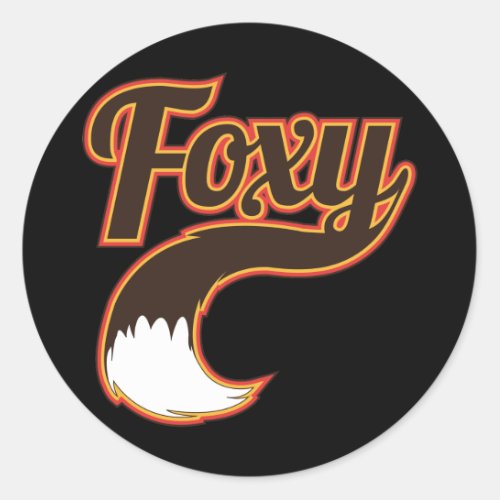 Foxy Classic Round Sticker